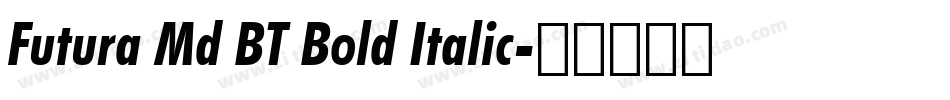 Futura Md BT Bold Italic字体转换